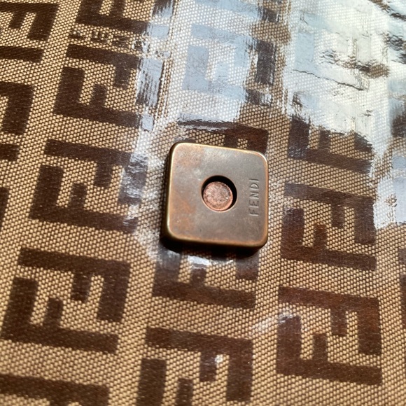 Fendi vintage coated canvas bag, with storage bag - Picture 4 of 15